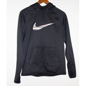 NIKE Therma-Fit Pullover Black Hoodie Big Logo